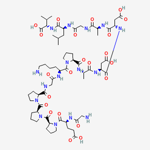 Chemical structure diagram of BPC-157