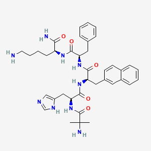 Chemical structure diagram of ipamorelin
